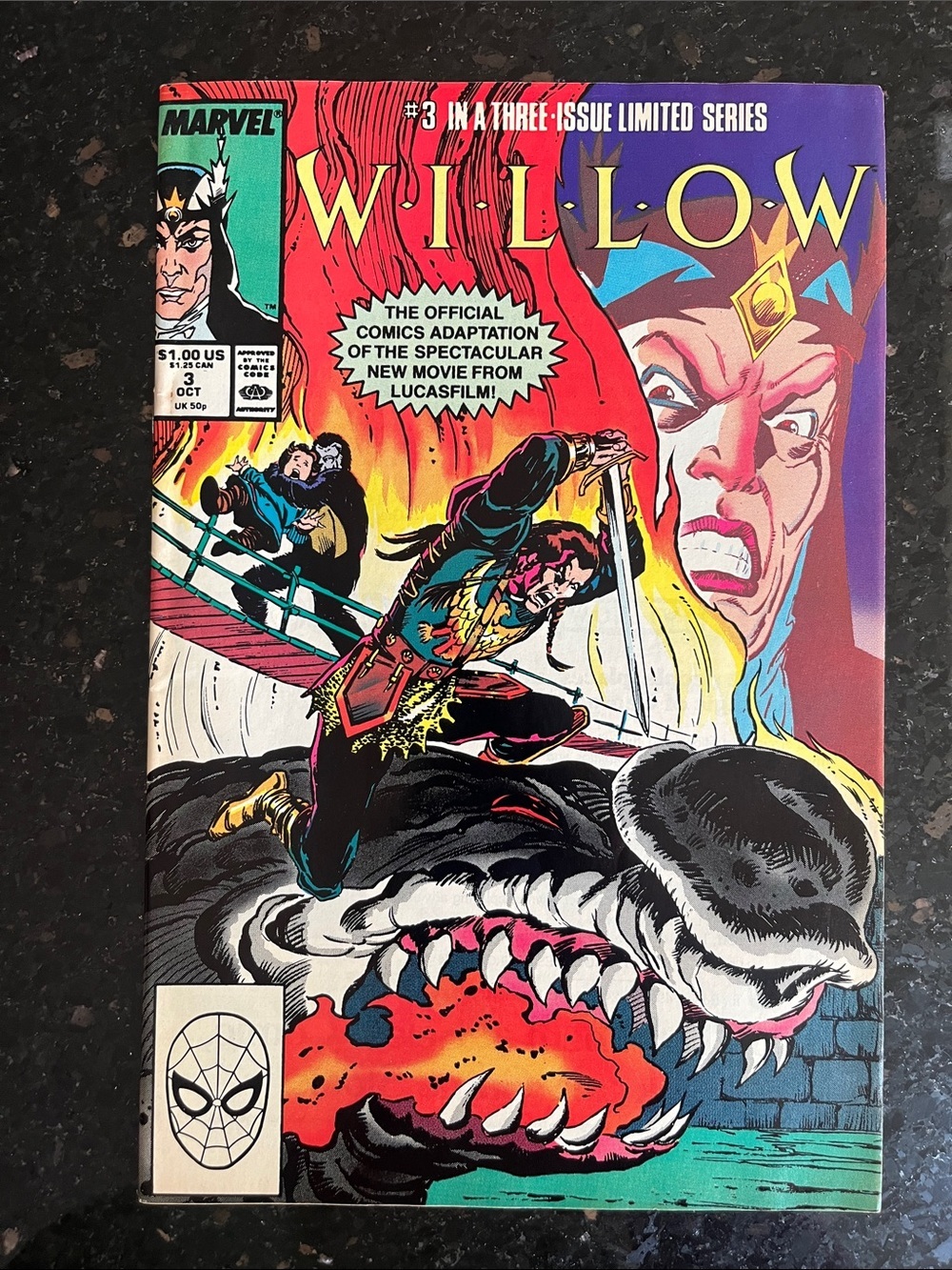 Marvel 1988 Willow Comic Book #3 in a three part limited series